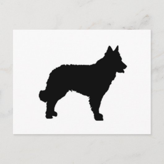 mudi-silhouet briefkaart (Voorkant)