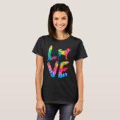 Mudi Tie Dye Love Dog mama T-shirt (Voorkant volledig)