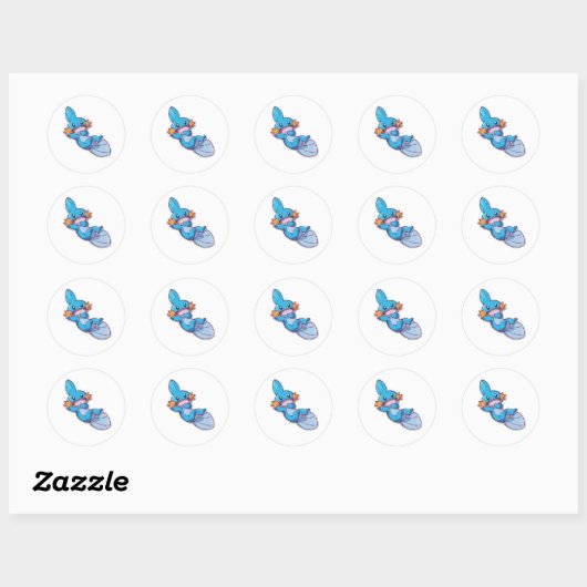 Mudkip Ronde Sticker (Vel)