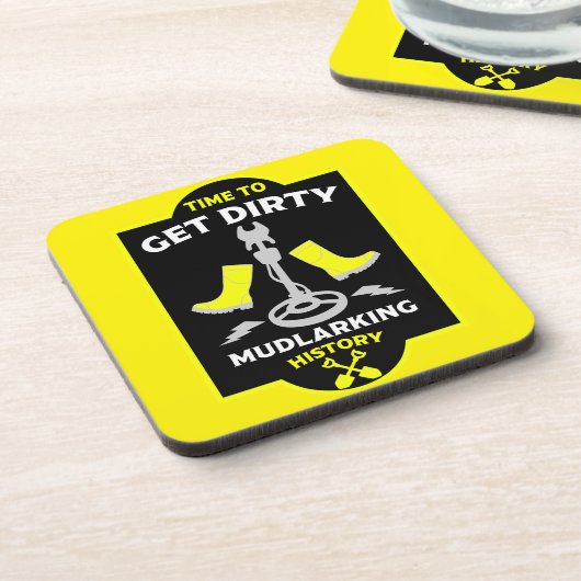 Mudlarking Schattenjacht Bier Onderzetter (Linkerzijde)