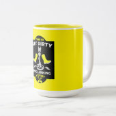 Mudlarking Schattenjacht Tweekleurige Koffiemok (Voorkant rechts)