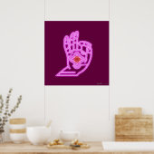 Mudra Maroon Poster (Keuken)