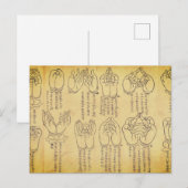 Mudras (12e-eeuwse Japanse rol) Briefkaart (Voorkant / Achterkant)