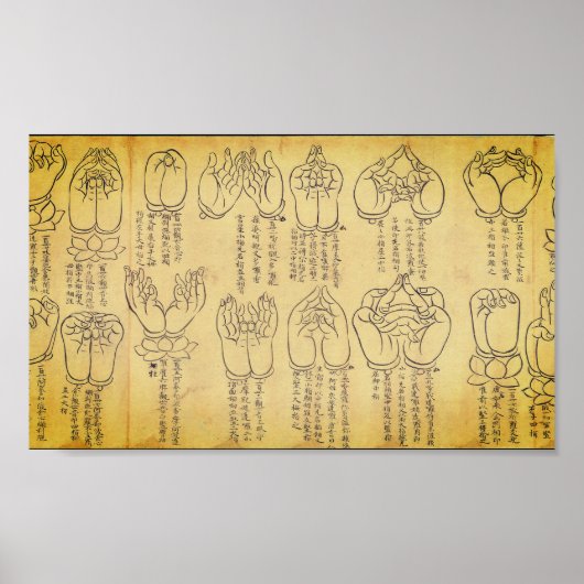 Mudras (12e-eeuwse Japanse rol) Poster (Voorkant)