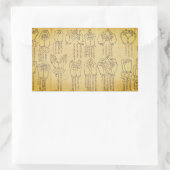 Mudras (12e-eeuwse Japanse rol) Rechthoekige Sticker (Tas)