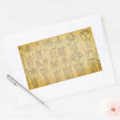 Mudras (12e-eeuwse Japanse rol) Rechthoekige Sticker (Envelop)