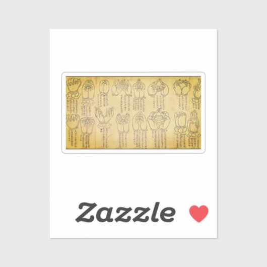 Mudras (12e-eeuwse Japanse rol) Sticker (Vel)