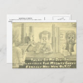 Mudville Greed Original Pencil Tekening Briefkaart (Voorkant / Achterkant)