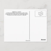 Mudville Greed Original Pencil Tekening Briefkaart (Achterkant)