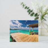 Muelle en agua de la turquesa briefkaart (Staand voorkant)