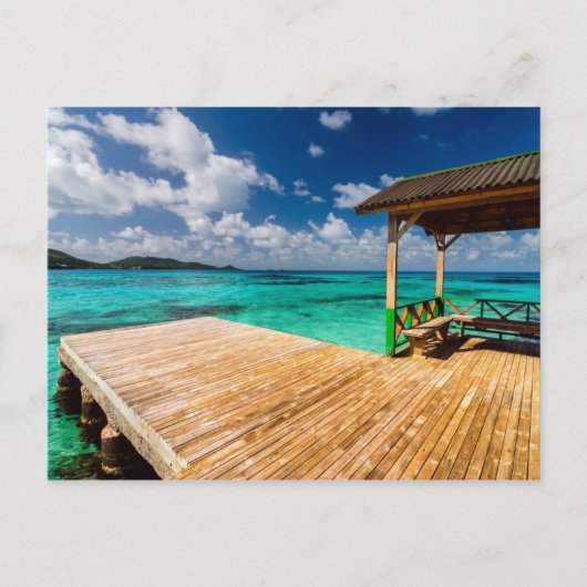 Muelle en agua de la turquesa briefkaart (Voorkant)