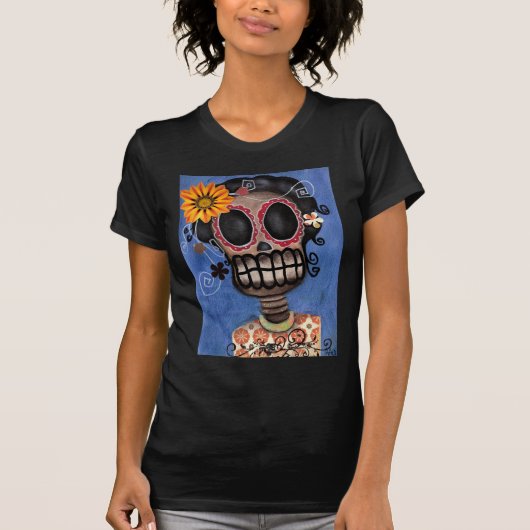 Muerta Skeleton Dag van het dode Shirt (Voorkant)