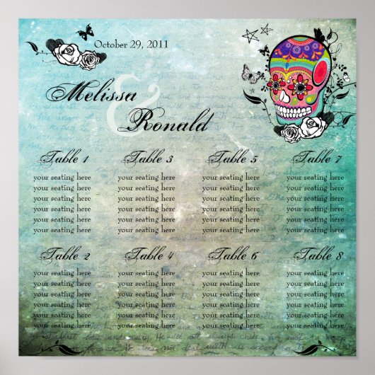 Muerte Dag van de dode Calaveras Suikerkunst Poster (Voorkant)