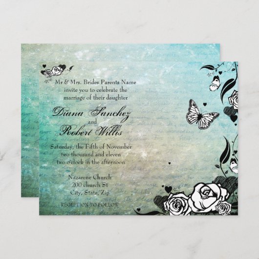 Muerte Dag van de dode Calaveras Suikerschedel Kaart (Voorkant / Achterkant)