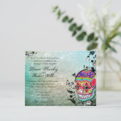 Muerte Dag van de dode Calaveras Suikerschedel Kaart (Staand voorkant)