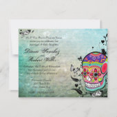 Muerte Dag van de dode Calaveras Suikerschedel Kaart (Voorkant)