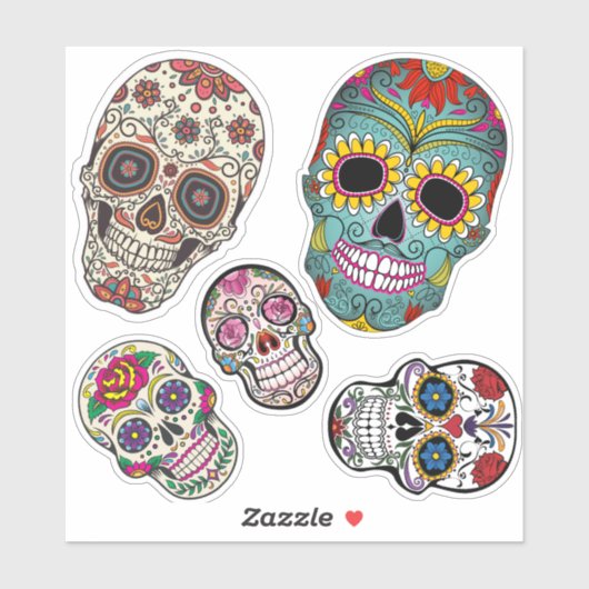 Muerte Skulls Sticker (Vel)