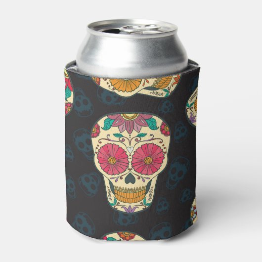 Muertos Skulls:  naadloze elegantie. Blikjeskoeler (Blikje Voorkant)