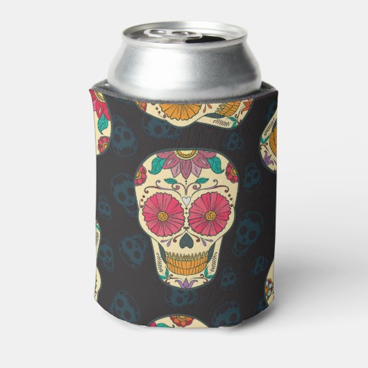 Muertos Skulls:  naadloze elegantie. Blikjeskoeler (Blikje Achterkant)