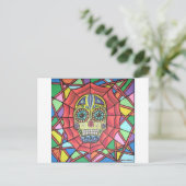 Muertos Sugar Skull Web Briefkaart (Staand voorkant)