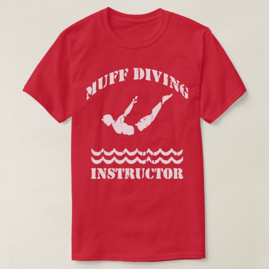 Muff Diving Instructor Diver Swimming Pool Funny S T-shirt (Design voorkant)