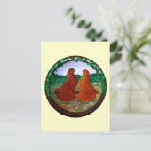 Muffed Tumbler Pigeons2 Briefkaart (Staand voorkant)