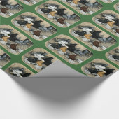 Muffed Tumbler Pigeons Cadeaupapier (Hoek)