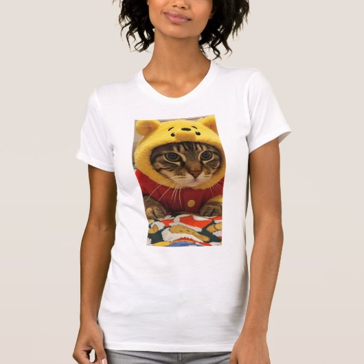 MUFFIN DE GESTREEPTE KAT T-SHIRT (Voorkant)
