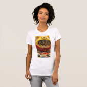 MUFFIN DE GESTREEPTE KAT T-SHIRT (Voorkant volledig)