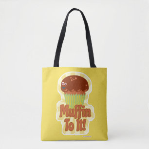 Muffin ervoor Reusachtig Karakter Grappige Cartoon Tote Bag