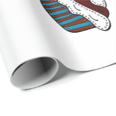 Muffin. Gelukkige verjaardagstaart achtergrond wit Cadeaupapier (Rol Hoek)