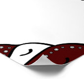 Muffin. Gelukkige verjaardagstaart achtergrond wit Poster (Hoek)