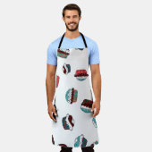 Muffin. Gelukkige verjaardagstaart achtergrond wit Schort (Gedragen)