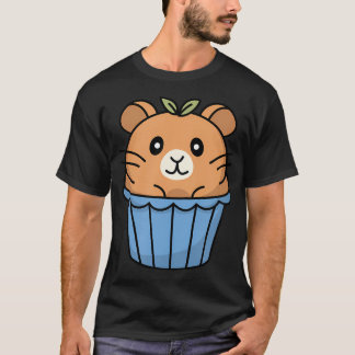 Muffin Hamster Schattige Bakkerij Dier Stomme Kuns T-shirt
