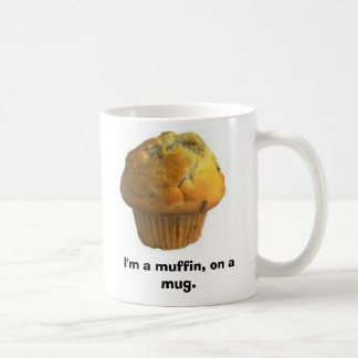 Muffin, ik ben een muffin, op een mok. koffiemok