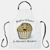 Muffin' is beter All-Over Print Apron Schort (Voorkant)