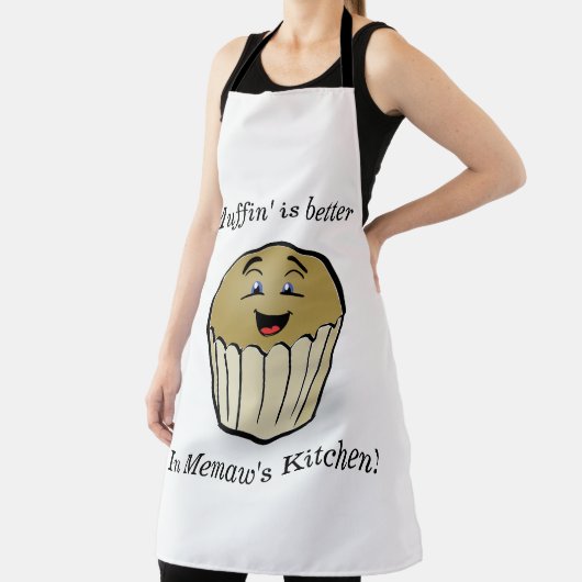 Muffin' is beter All-Over Print Apron Schort (Insitu)