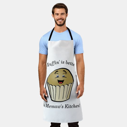 Muffin' is beter All-Over Print Apron Schort (Gedragen)