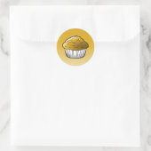 Muffin klassieke ronde sticker (Tas)
