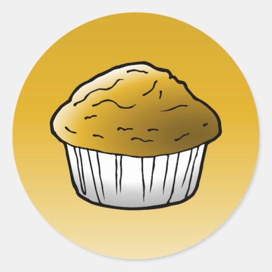 Muffin klassieke ronde sticker (Voorkant)