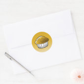Muffin klassieke ronde sticker (Envelop)