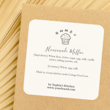 Muffin Logo Minimalistische Bakkerij Ingredientenl