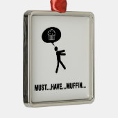 Muffin Lover Metalen Ornament (Rechts)