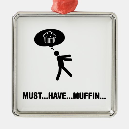 Muffin Lover Metalen Ornament (Voorkant)