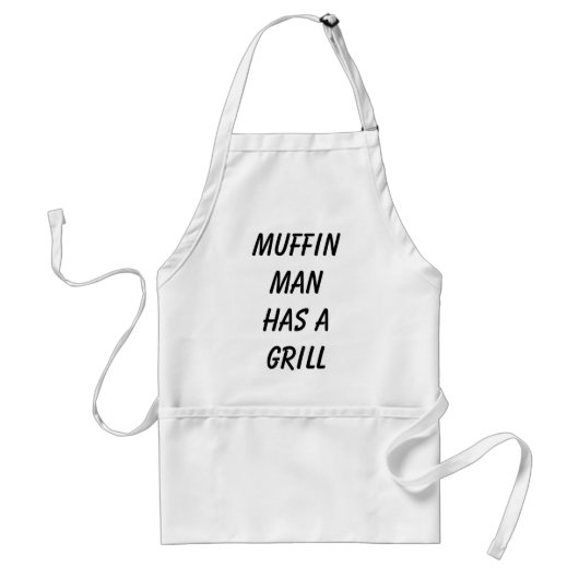 Muffin Man heeft een GRILL Standaard Schort (Voorkant)