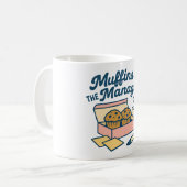 Muffin met de manager koffiemok (Voorkant links)