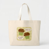 Muffin Much Fun Breakfast Gezegde Grote Tote Bag (Voorkant)