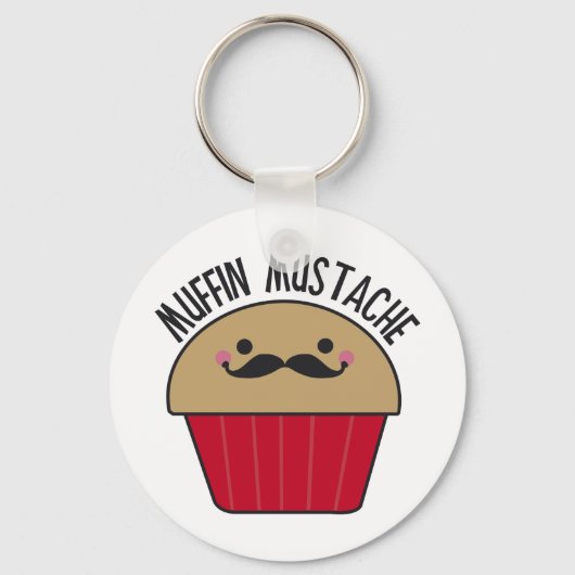 Muffin Mustache Sleutelhanger (Voorkant)
