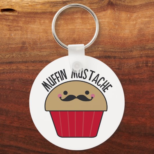 Muffin Mustache Sleutelhanger (Voorkant)