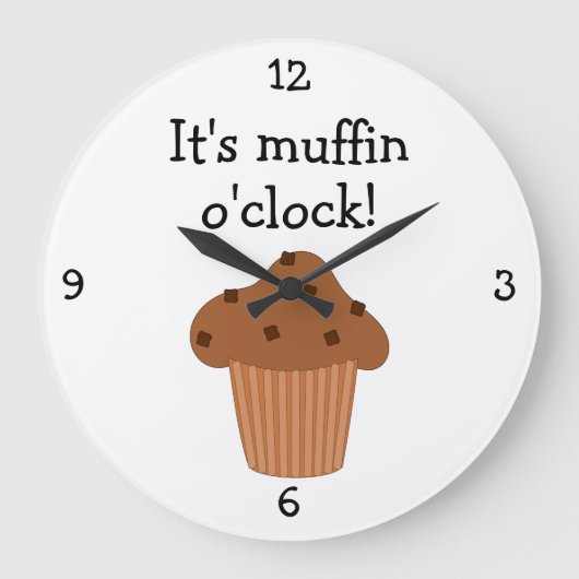 Muffin O'Clock, leuk eten grafisch Grote Klok (Voorkant)